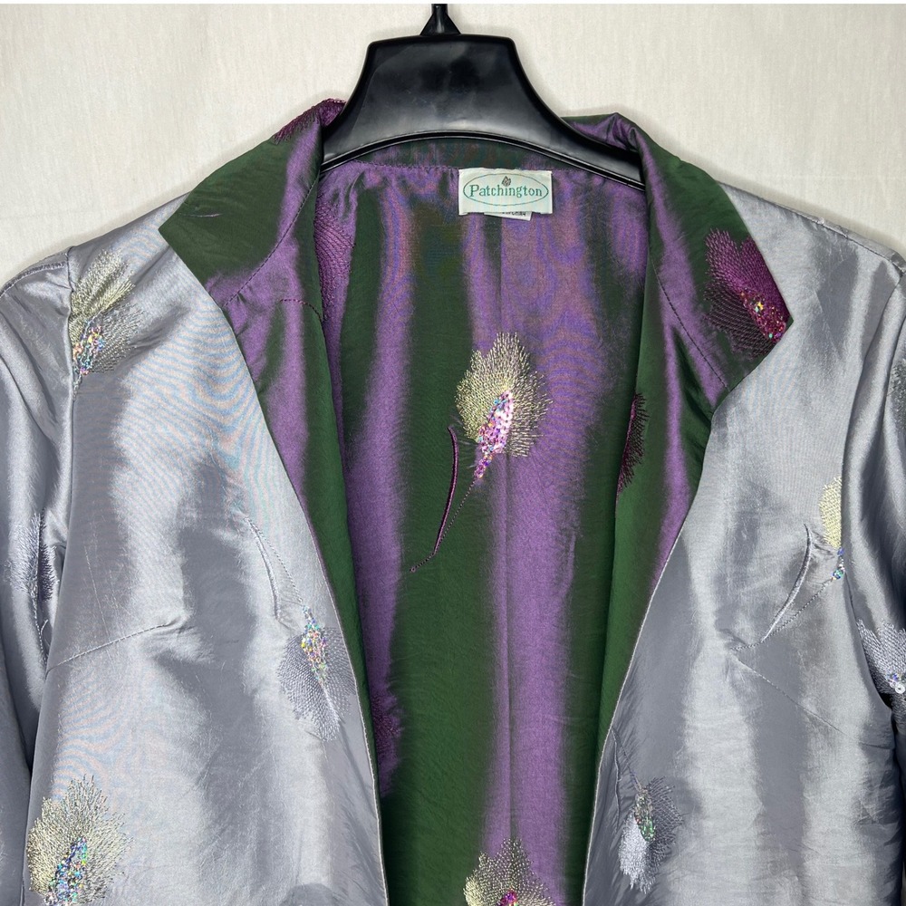 Patchington Womens Reversible Sequins Peacock Pat… - image 6